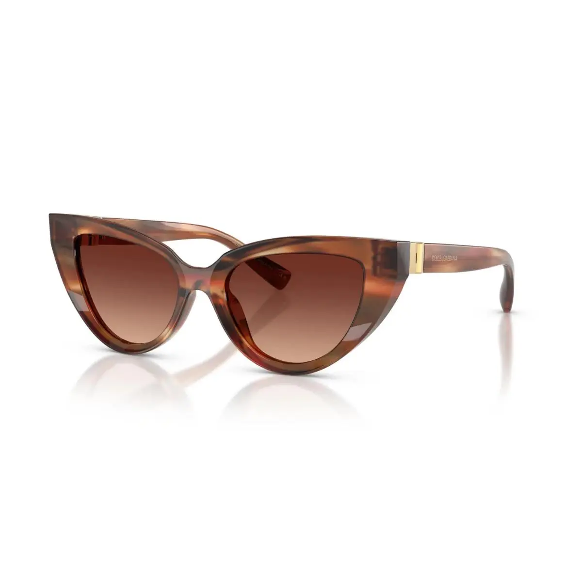 Dolce Gabbana DG 4497 Striped Brown/brown Shaded 322113 Sunglasses