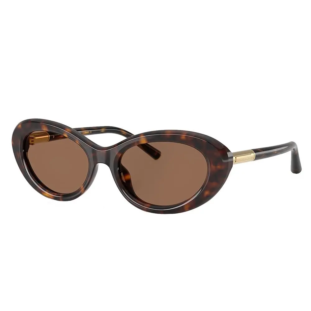Dolce Gabbana DG 4519 502/73 Havana Plastic Oval Sunglasses Brown Lens