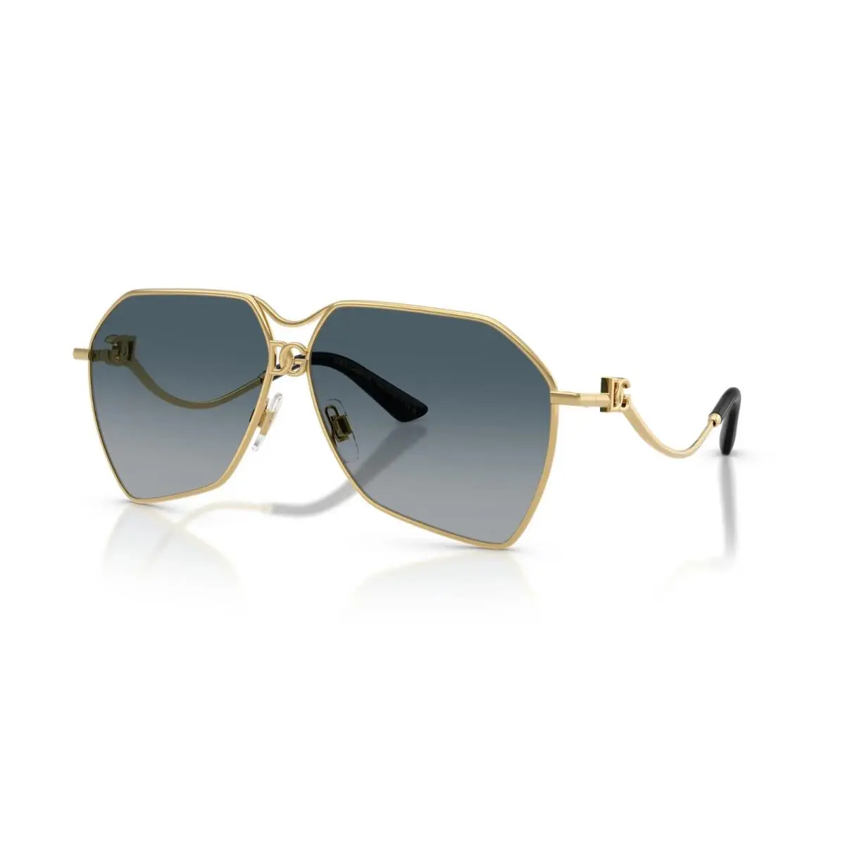 Dolce Gabbana DG 2326 Gold/grey Shaded 02/79 Sunglasses by Dolce & Gabbana