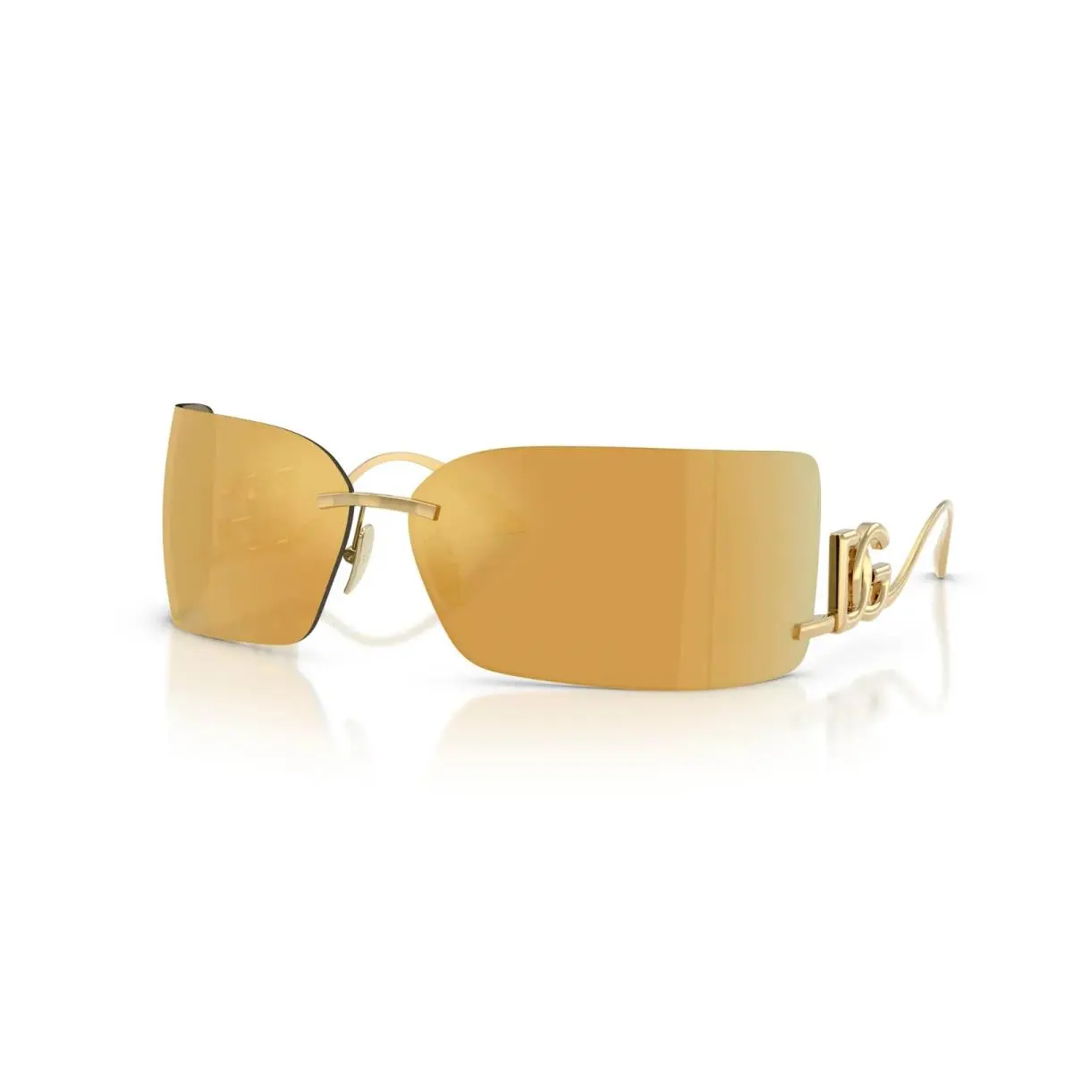 Dolce Gabbana DG 2319 Gold/brown Gold Mirrored 02/5A Sunglasses by Dolce & Gabbana