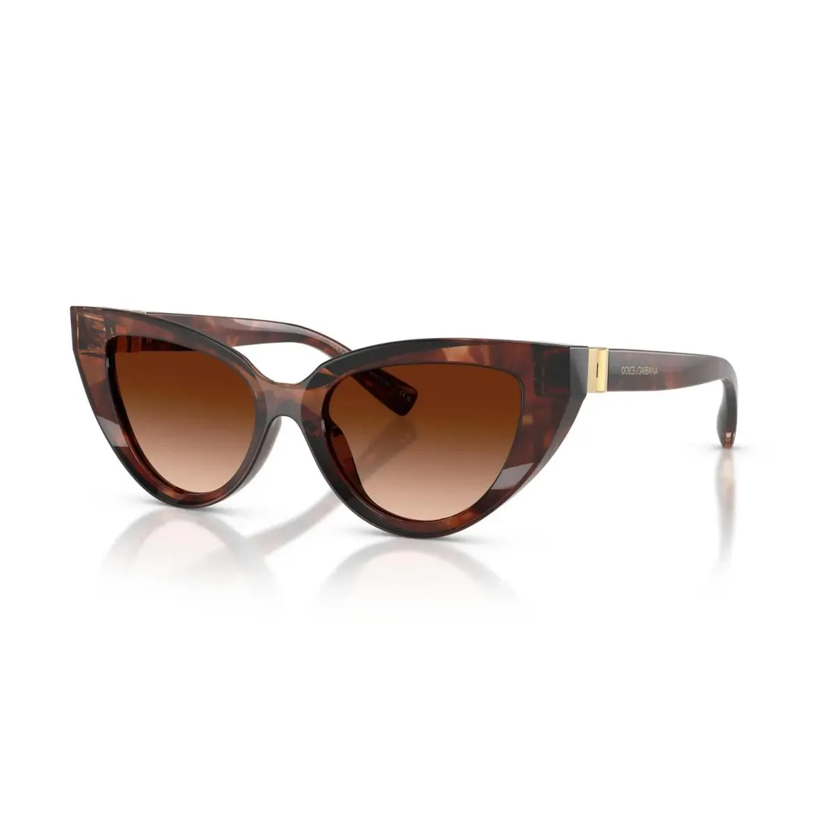 Dolce Gabbana DG 4497 Dark Red Havana/brown Shaded 322274 Sunglasses