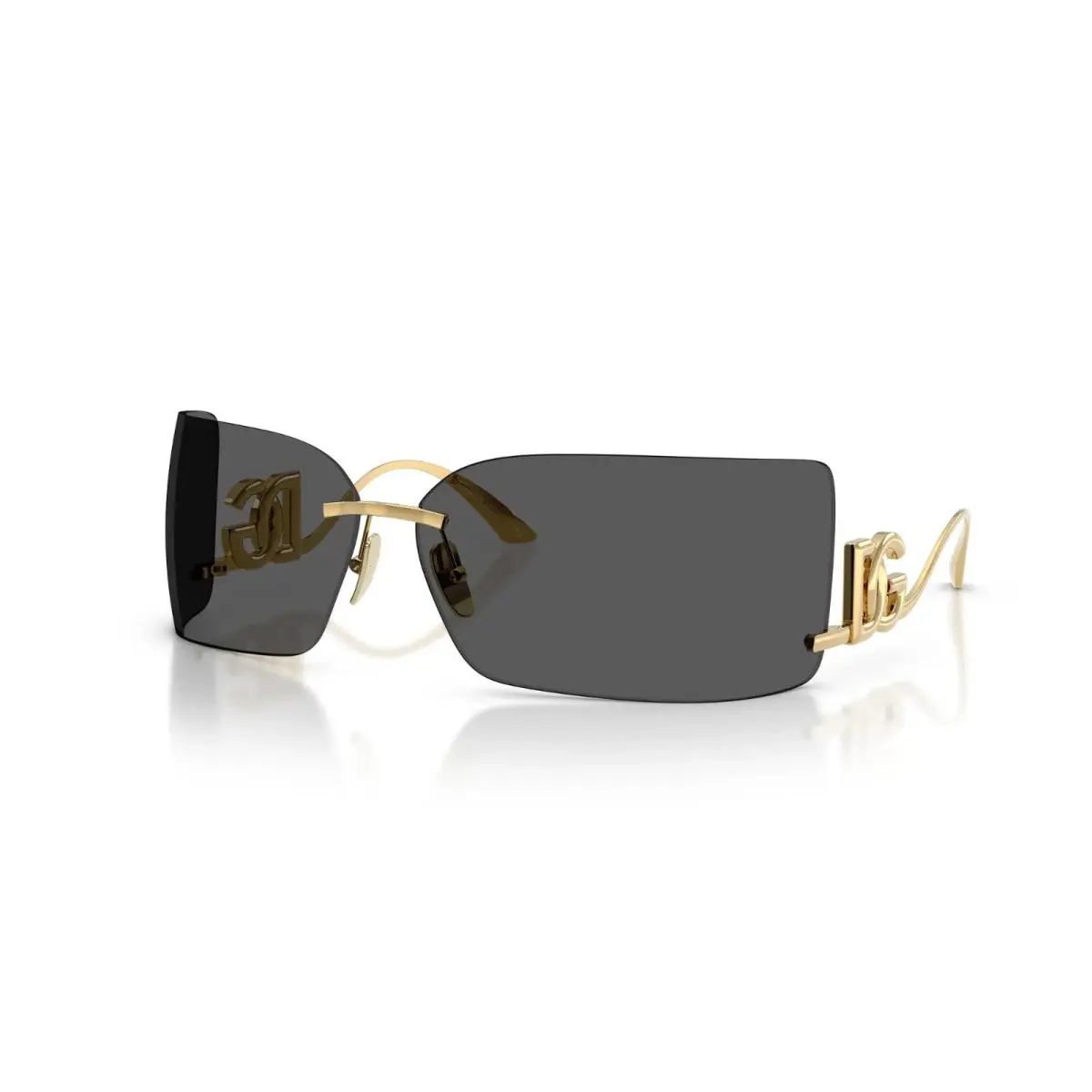 Dolce Gabbana DG 2319 Gold/dark Grey 02/87 Sunglasses by Dolce & Gabbana