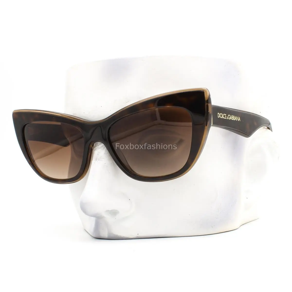 Dolce Gabbana Sunglasses Polished Brown Tortoise DG 4417 3256/13 with Case