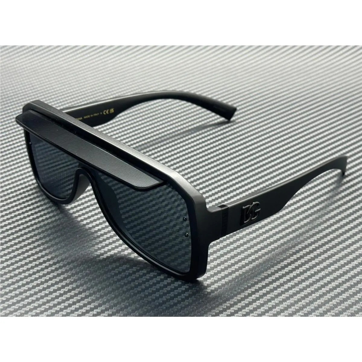 Dolce Gabbana DG6205 25256G Matte Black Grey Mirror Unisex 70 mm Sunglasses
