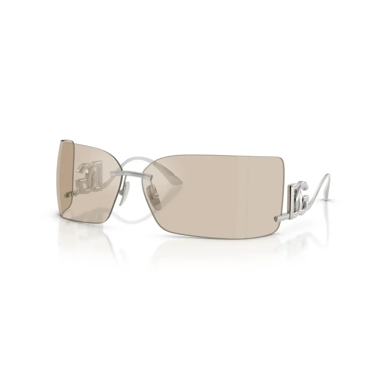 Dolce Gabbana DG 2319 Silver/ivory Mirror Flash 05/6G Sunglasses