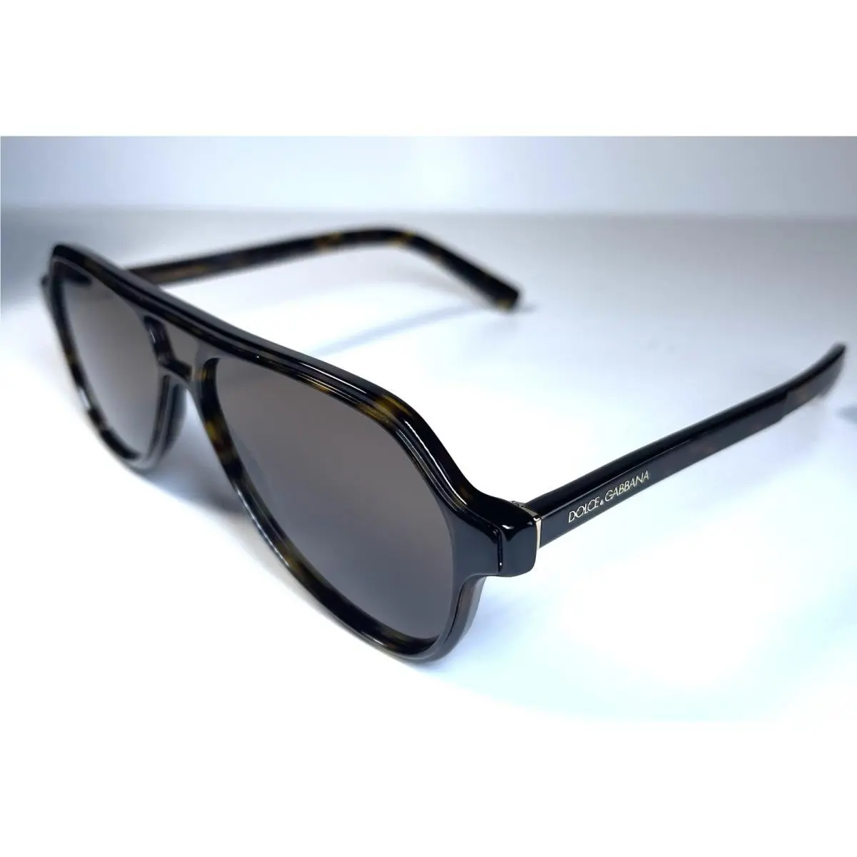 Dolce Gabbana Brown Aviator DG4355 Sunglasses + Case Unisex