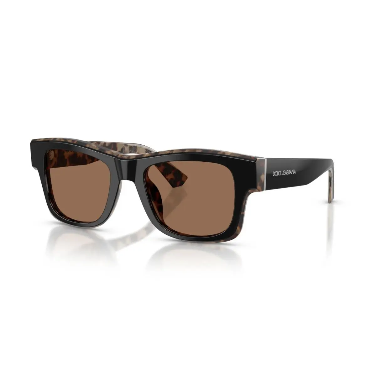 Dolce Gabbana DG 4515 Black On Havana/brown 341773 Sunglasses by Dolce & Gabbana