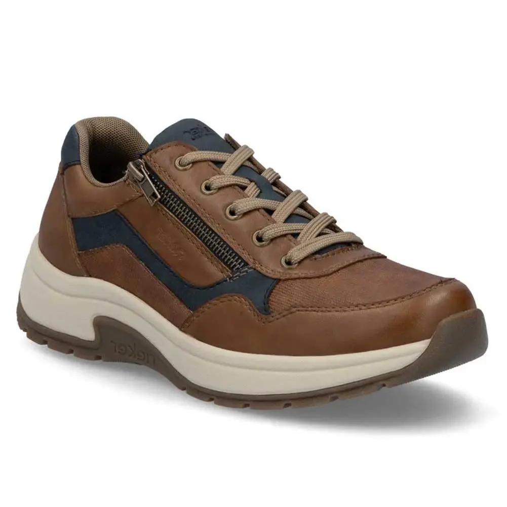 Rieker Men`s Bruce 11001 Side Zip Sneakers