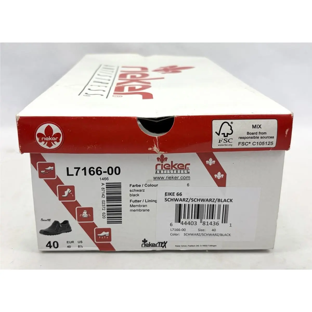Rieker shoes - Rieker L7166-00 - L7166-00 - Black (UPC: 644403814361) 15