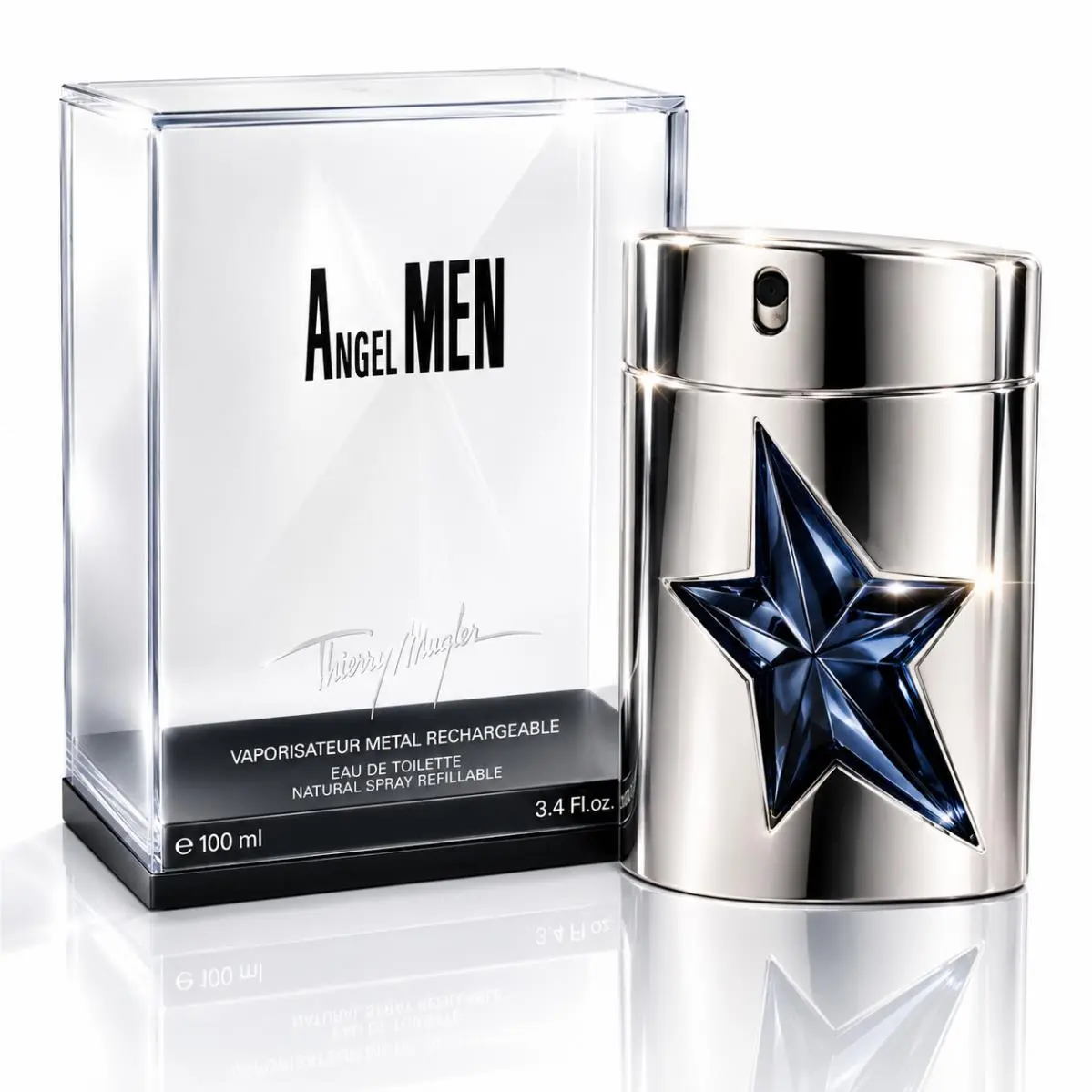 Angel A Men by Thierry Mugler 3.4 oz 100 ml Eau De Toilette Spray Metal Case