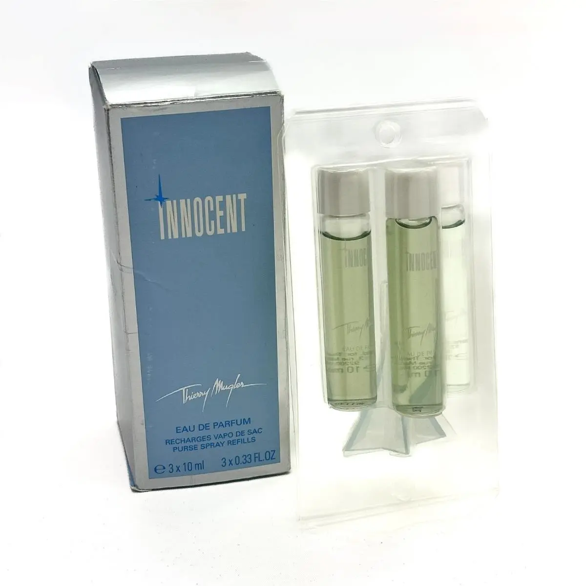Thierry Mugler Innocent Eau De Parfum Purse Spray Refills - 3x 0.33oz Rare