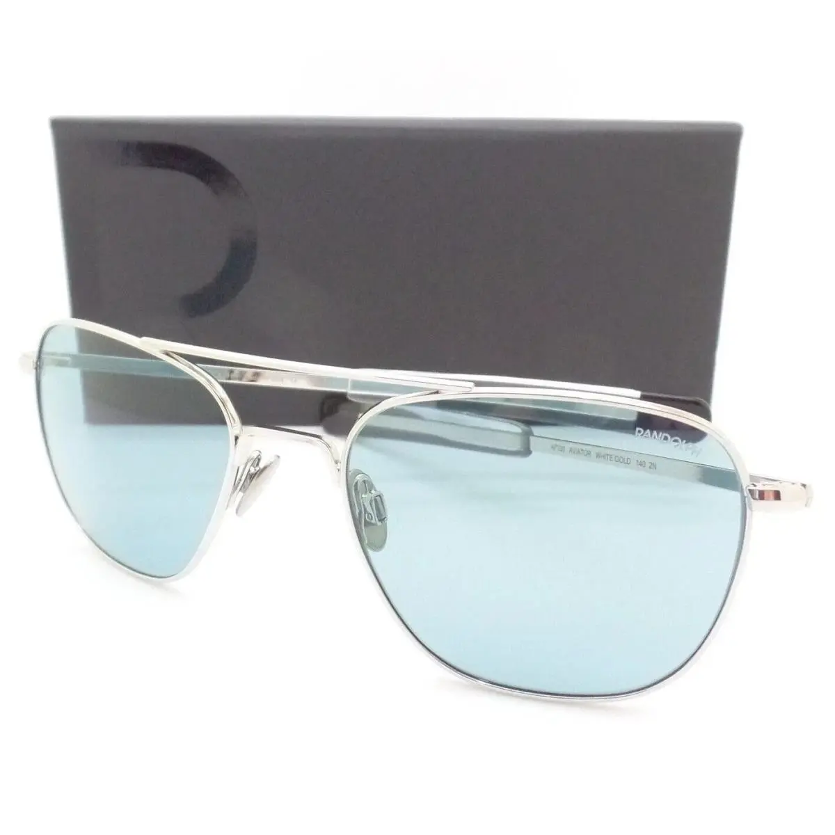 Engineering Aviator White Gold Blue Hydro Usa Sunglasses 55mm af233 by Randolph