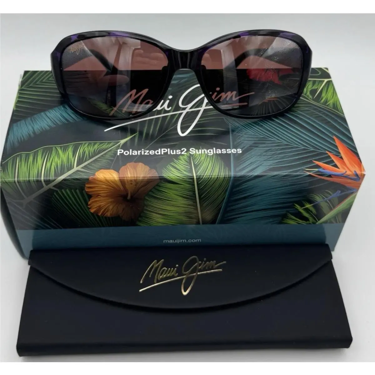 Maui Jim Koki Beach R433-28T- Purple Tortoise Frame / Maui Rose Lens