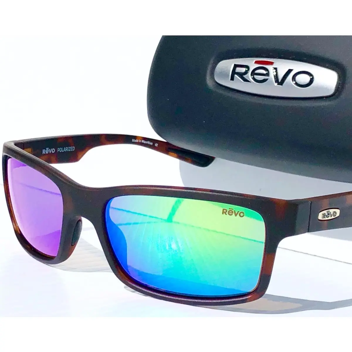 Revo Crawler Tortoise Matte Polarized Ever Green Jade Sunglass 1027 02 GN