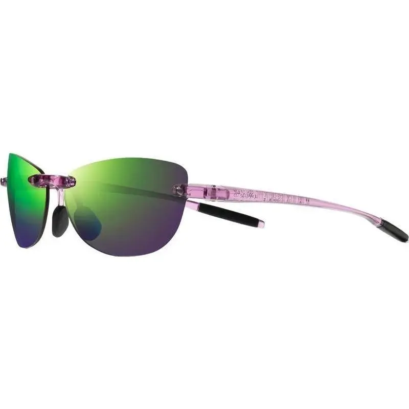 Sunglasses Descend Pro Petite Crystal Lilac / Green Polarized Lens RE1243 by Revo