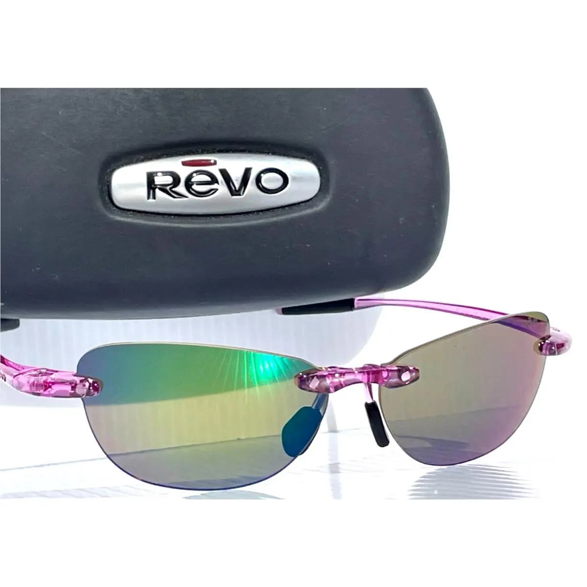 Revo Descend Pro Petite Crystal Lilac Polarized Green Lens Sunglass 1243 07 GN