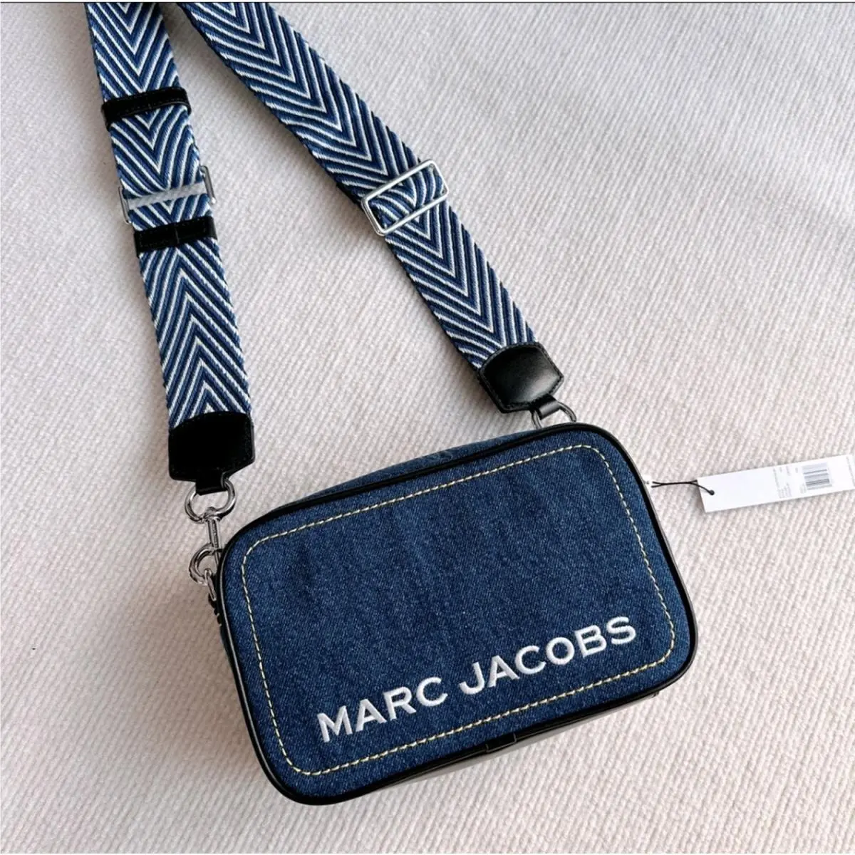 Marc Jacobs Denim Bold Flash Camera Crossbody Bag Blue OS