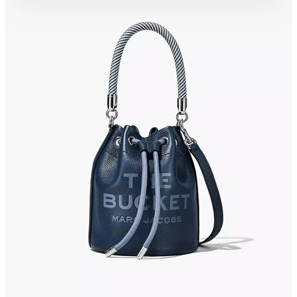 Marc Jacobs The Leather Small Bucket Bag Crossbody Blue Sea