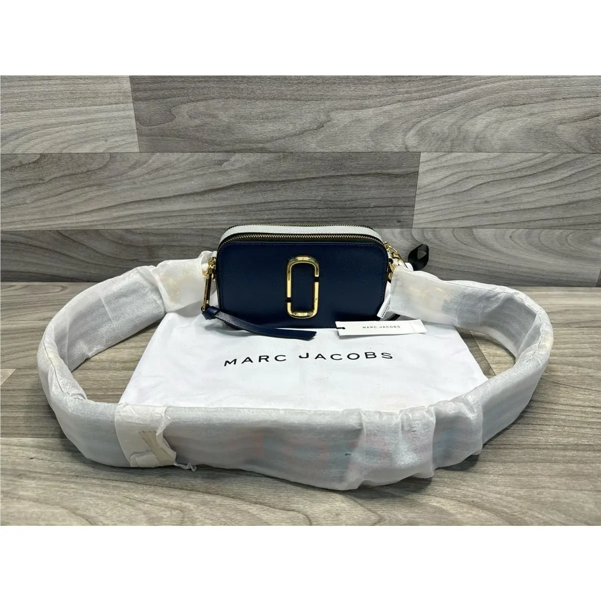 Marc Jacobs Women`s The Snapshot Bag Blue Crossbody Logo Messenger A1D018900