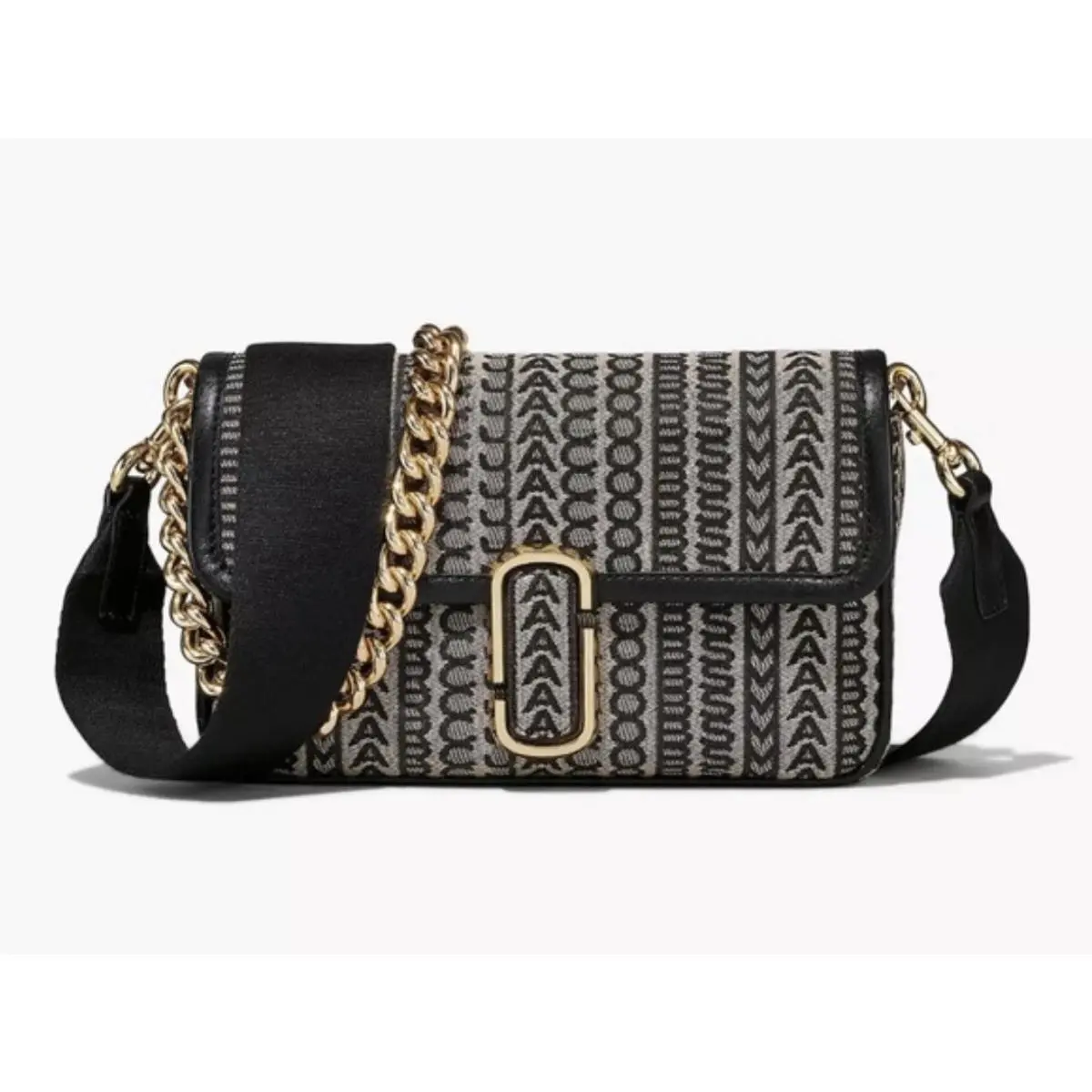 Marc Jacobs `the Monogram J Marc` Shoulder Medium Bag Beige Multi 2 Straps