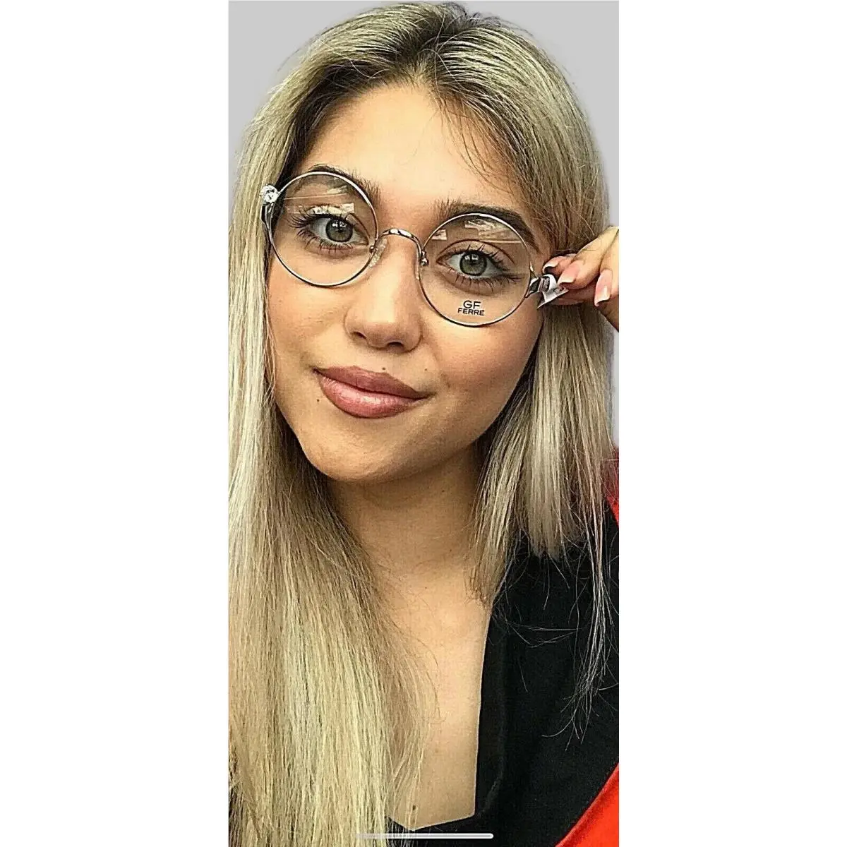 Gianfranco Ferre GFF0093 005 Round Gold Women`s Eyeglasses Frame Italy