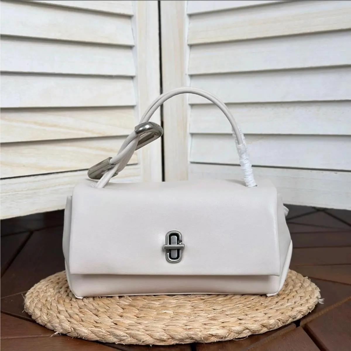 Marc Jacobs The Mini Dual Top Handle Bag Cloud White OS