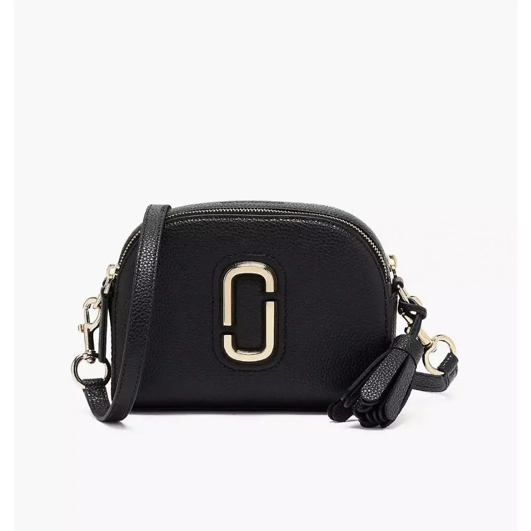 Marc Jacobs The Pebble Shutter Crossbody Dual Top Zipper Black