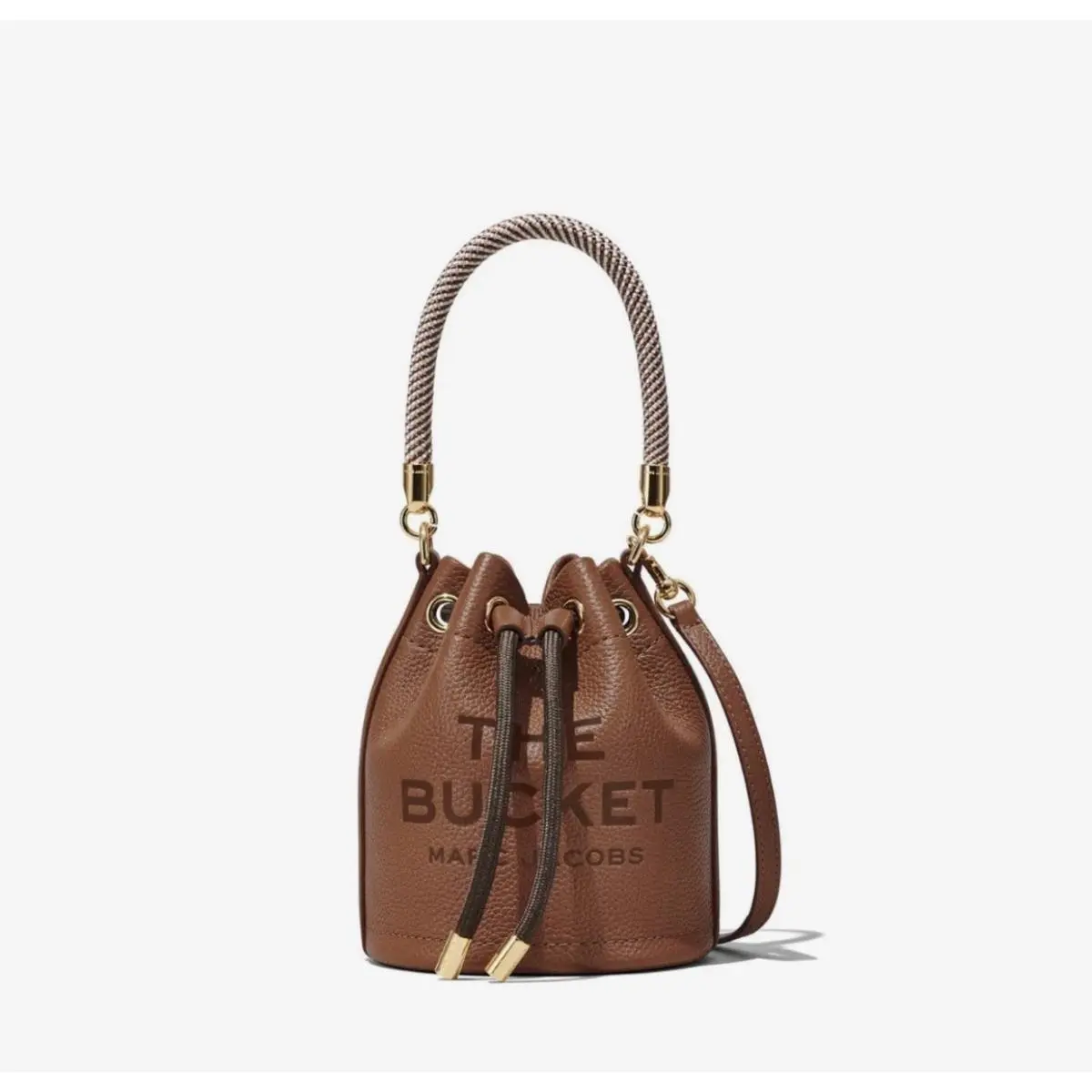 Marc Jacobs The Leather Bucket Bag Crossbody Argan Oil Brown