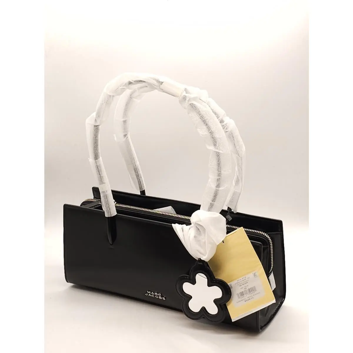 Marc Jacobs Glam Mirror Satchel Spazzolato Leather Black JL026075