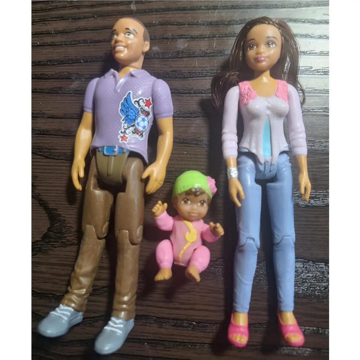 Fisher Price 2014 Loving Family AA African American Parents Baby 5 Tall
