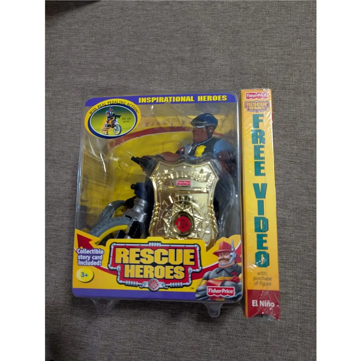 Fisher-price Rescue Heroes Kenny Ride Toy Cave-in Vhs 2002 Vtg Nos Rare