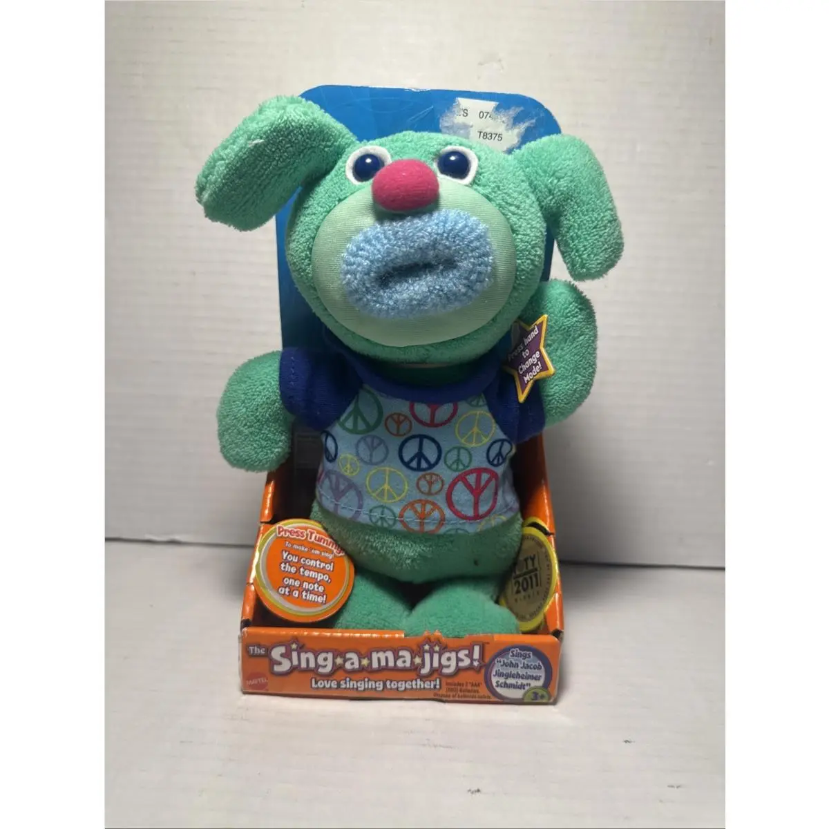 Fisher Price The Sing-a-ma-jigs Lime Sings John Jacob Jingleheimer Smith 2011
