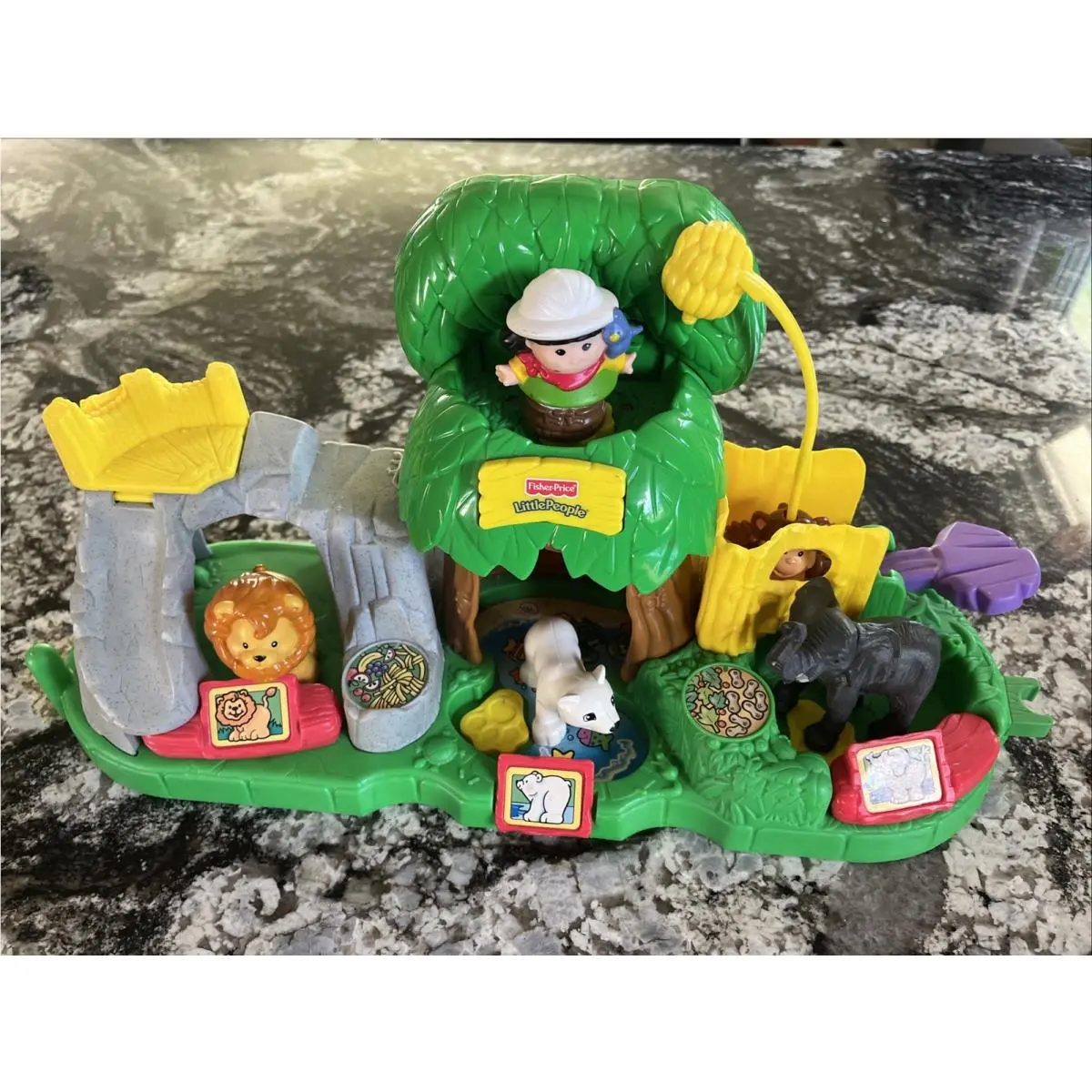 Vintage Fisher Price Little People Zoo Talkers Animal Sounds Playset Works