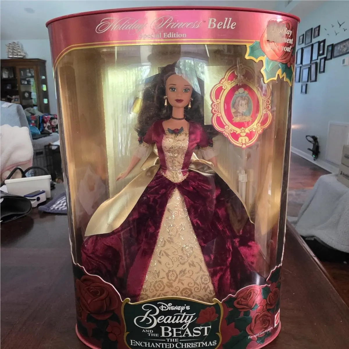 Disney Holiday Princess Belle Beauty and The Beast Enchanted Christmas Doll Nrfb