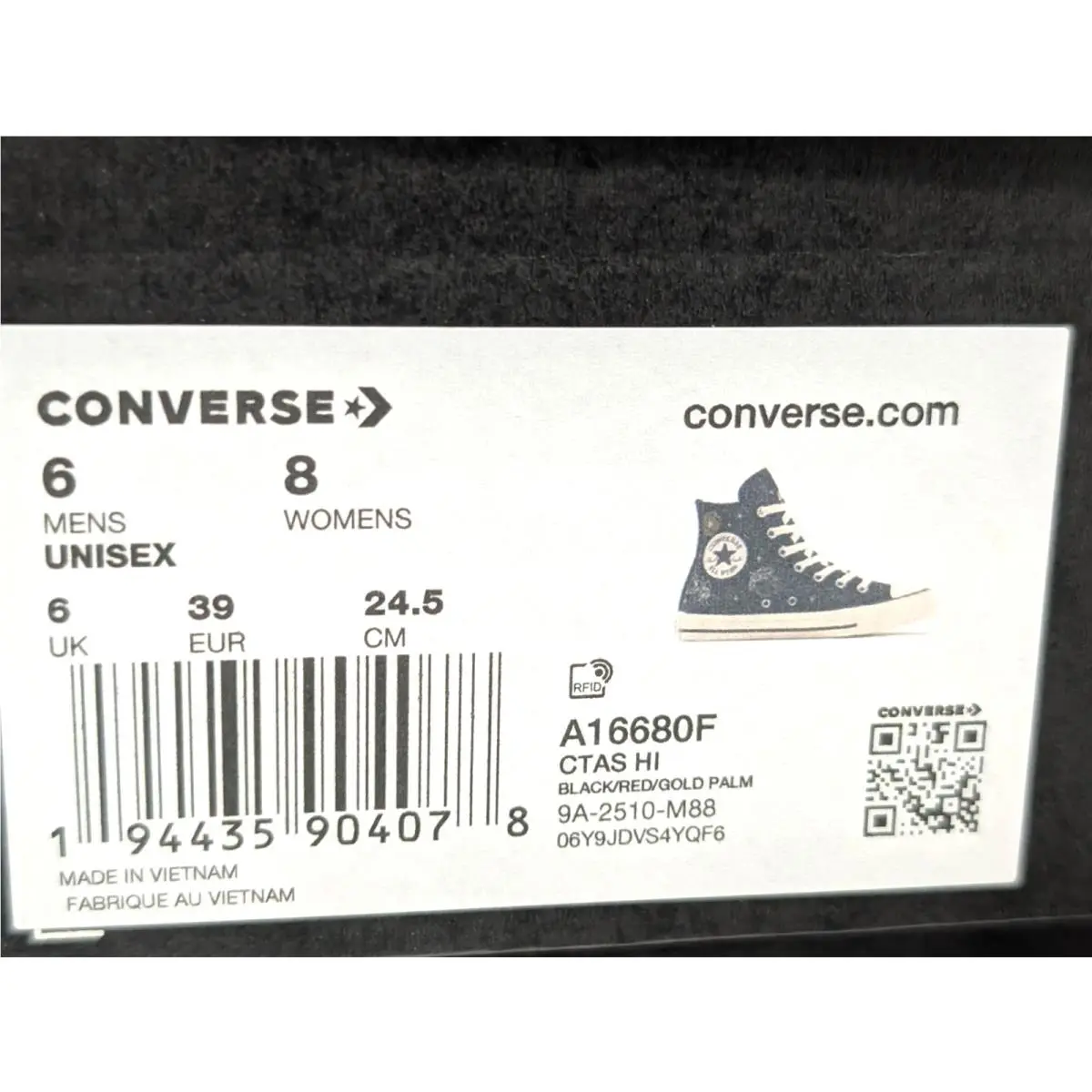 Converse shoes - Converse CTAS Hi - CTAS - A16680F - Black/Red/Gold 14