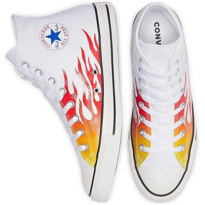 Converse shoes - 166257C - 166257C - White / Enamel Red / Fresh Yellow 2