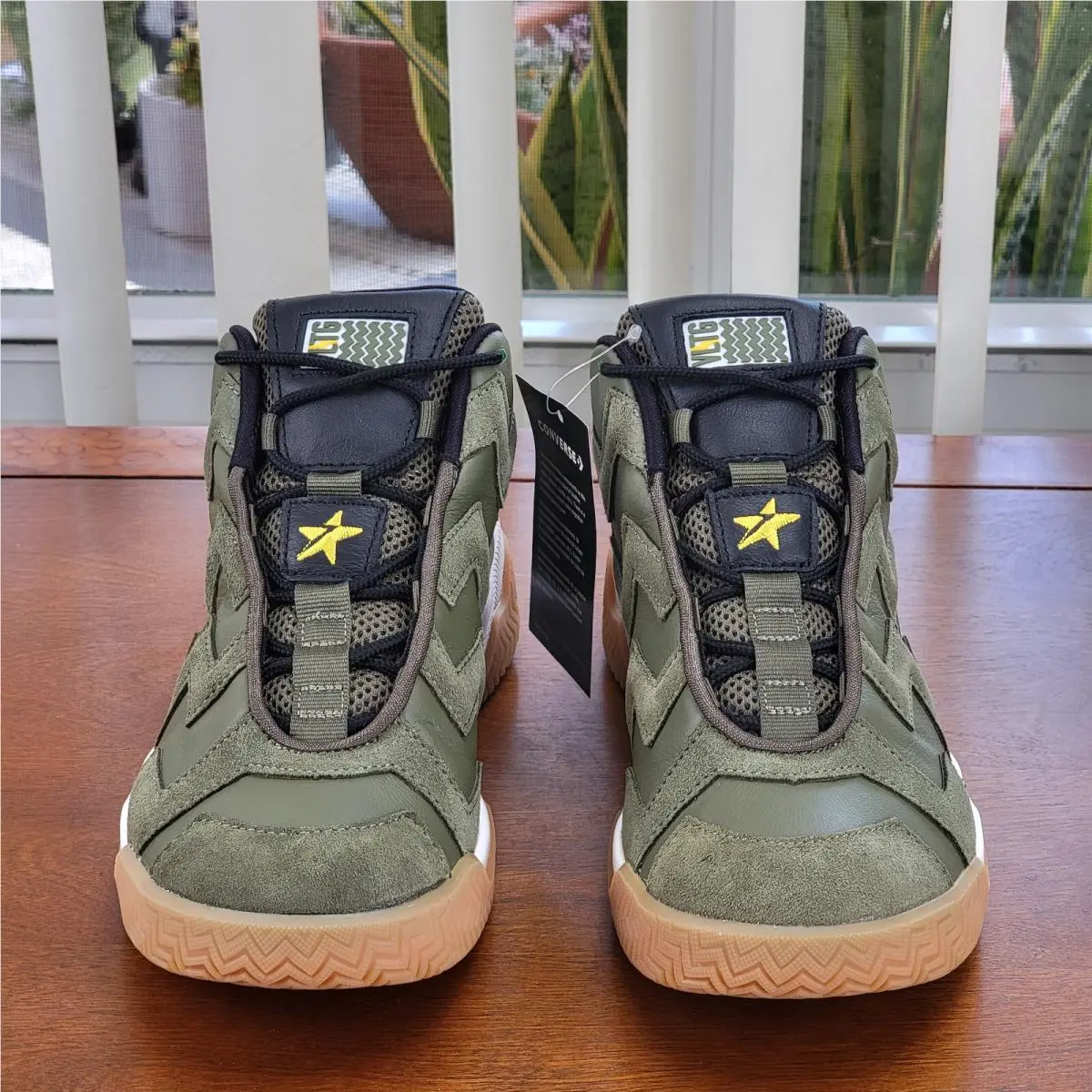 Converse shoes - VLTG Mid - VLTG Mid - 566166C - Field Surplus/Black/Vivid Sulfur 14