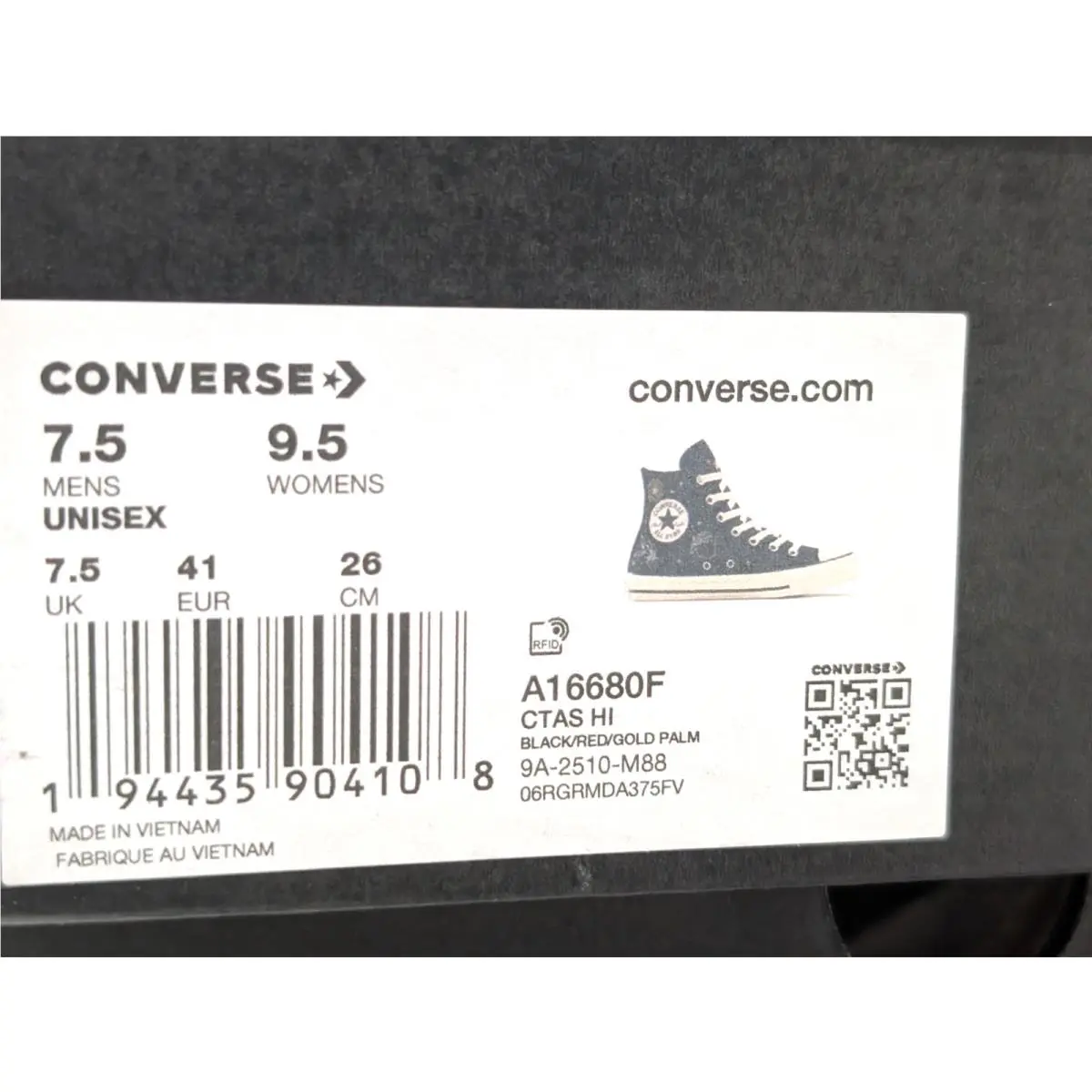 Converse shoes - Converse CTAS Hi - CTAS - A16680F - Black/Red/Gold 6