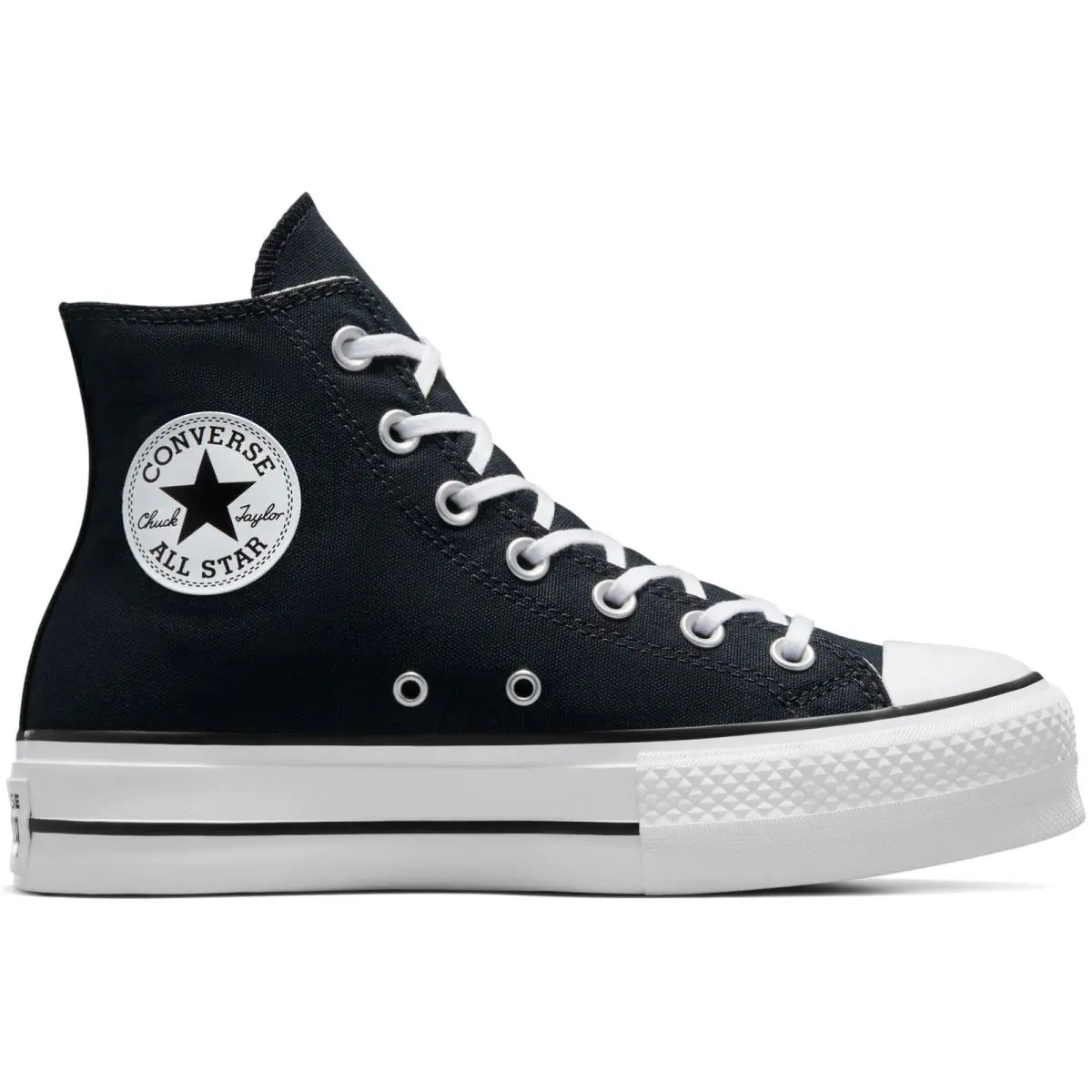 Converse Convers Women`s Chuck Taylor All Star Platform Canvas Wide Medium White Black