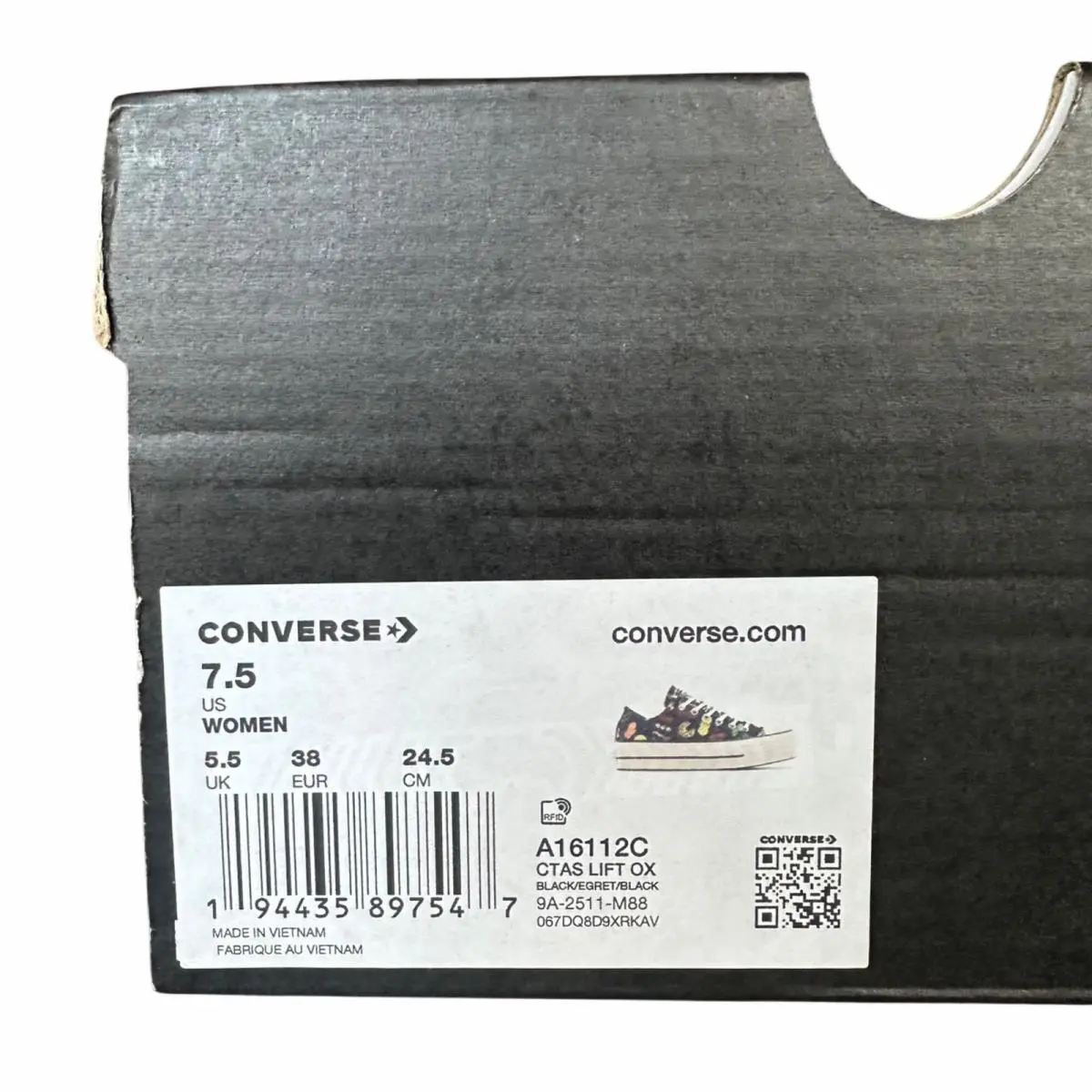 Converse shoes - Converse Lift Platform Market Essentials - A16112C - Black (UPC: 194435897547) 8