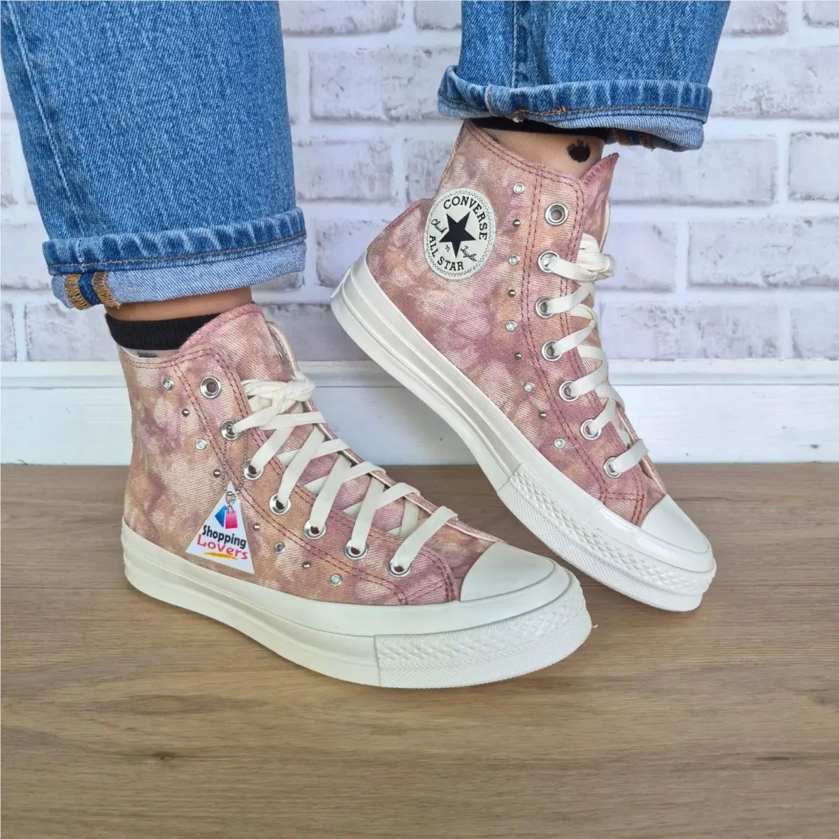 ⭐converse Chuck 70 Hi Washed Denim Daze 7.5 Women Shoes Sneakers Tie-dye A11841C