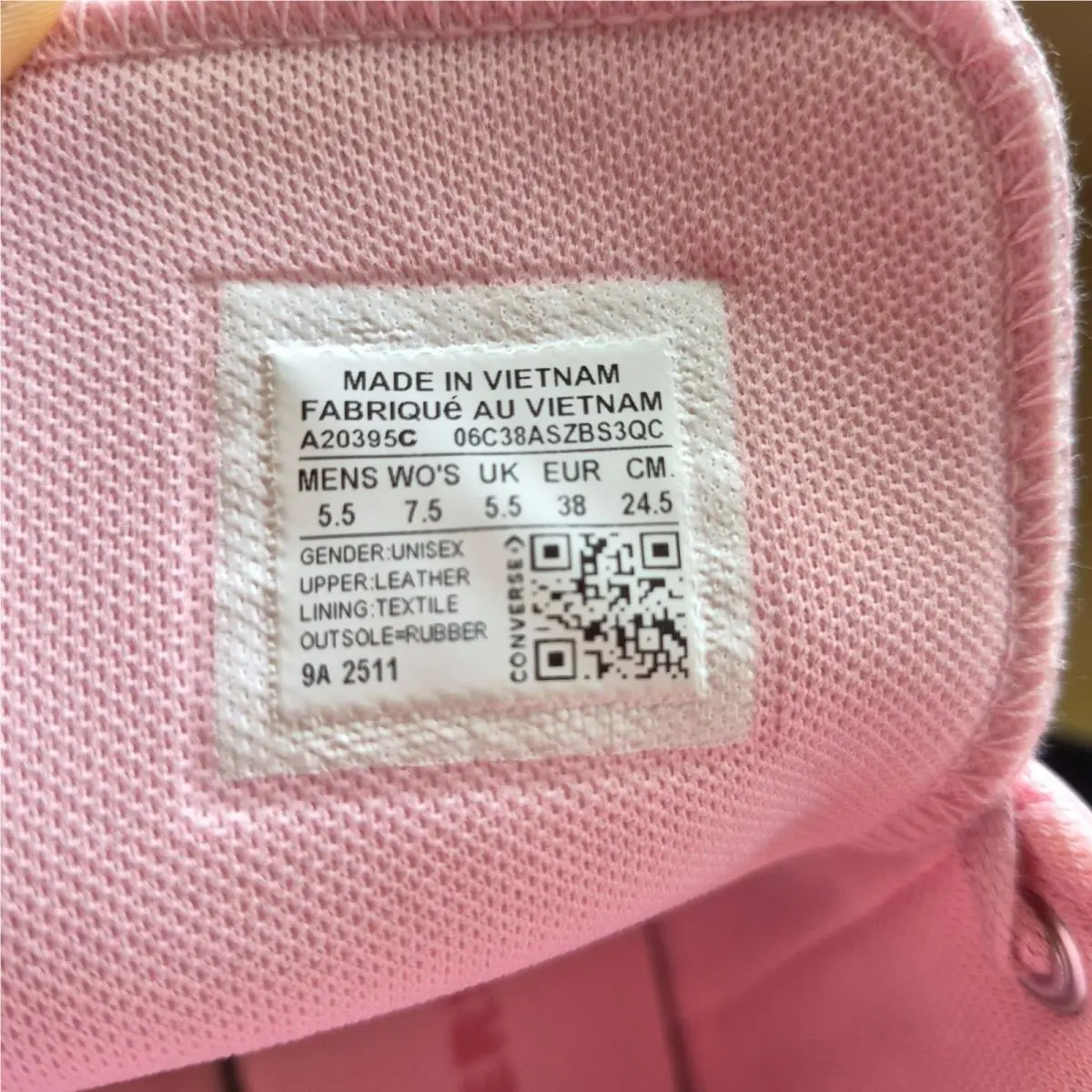 Converse shoes - Chuck 70 Hi - Chuck - A20395C - Pink (UPC: 194436007525) 10