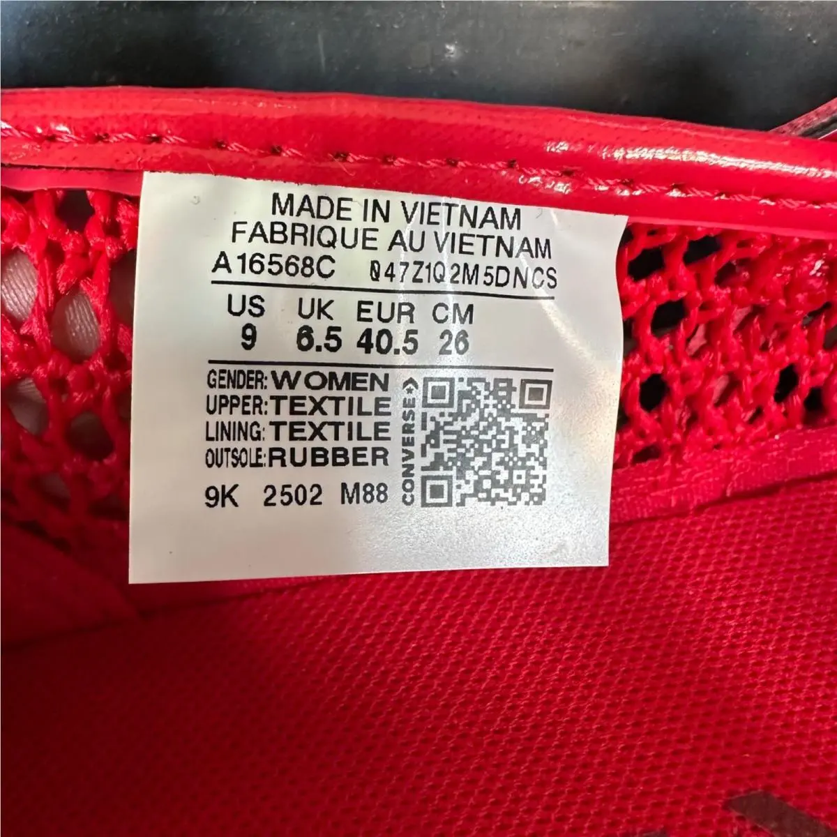 Converse shoes - Converse Chuck Taylor Dainty - Chuck Taylor Dainty - A16568C - Red (UPC: 194435616186) 6
