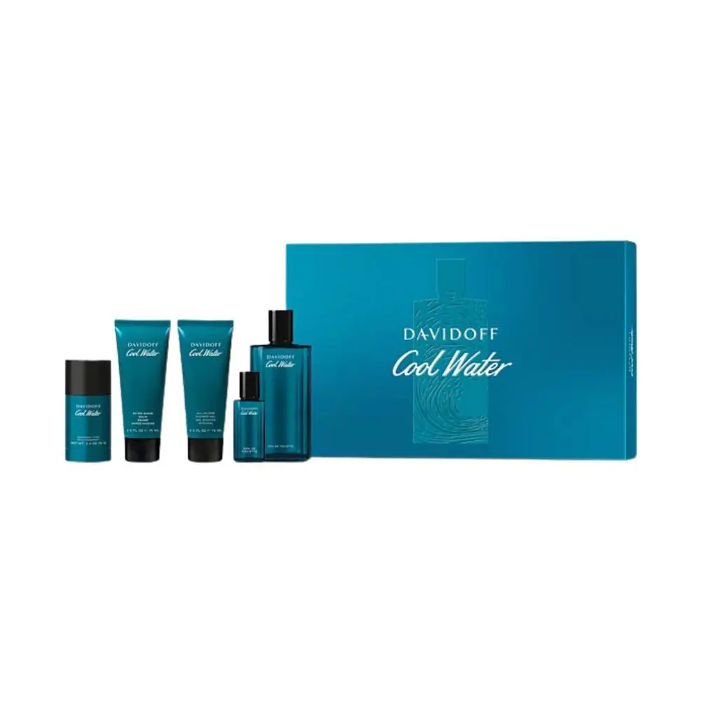 Cool Water By Davidoff 3-PC Gift Set For Men 4.2oz Edt / Shower Gel After Shave
