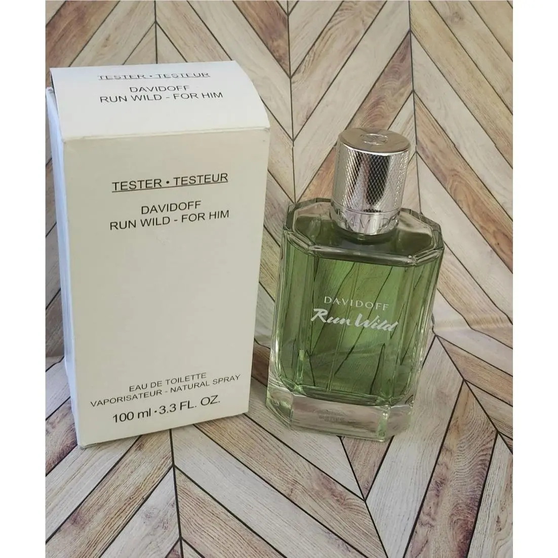 Men Davidoff Run Wild For Him Edt 100 ml 3.3 Fl Oz Tester
