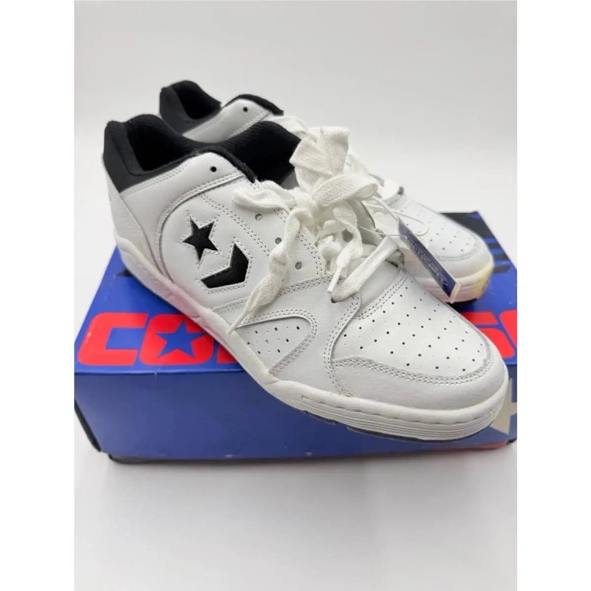Vintage Converse Court Star 1000 OX Leather Basketball Shoes Size 9 Nos