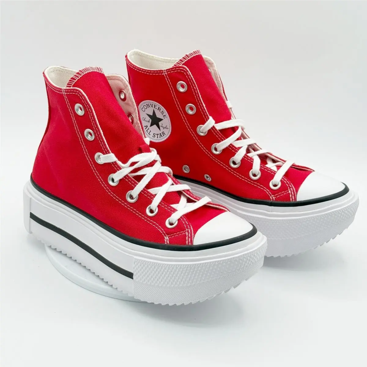 Converse Chuck Taylor All Star Lift Double Stack High Red Size 7.5 Womens