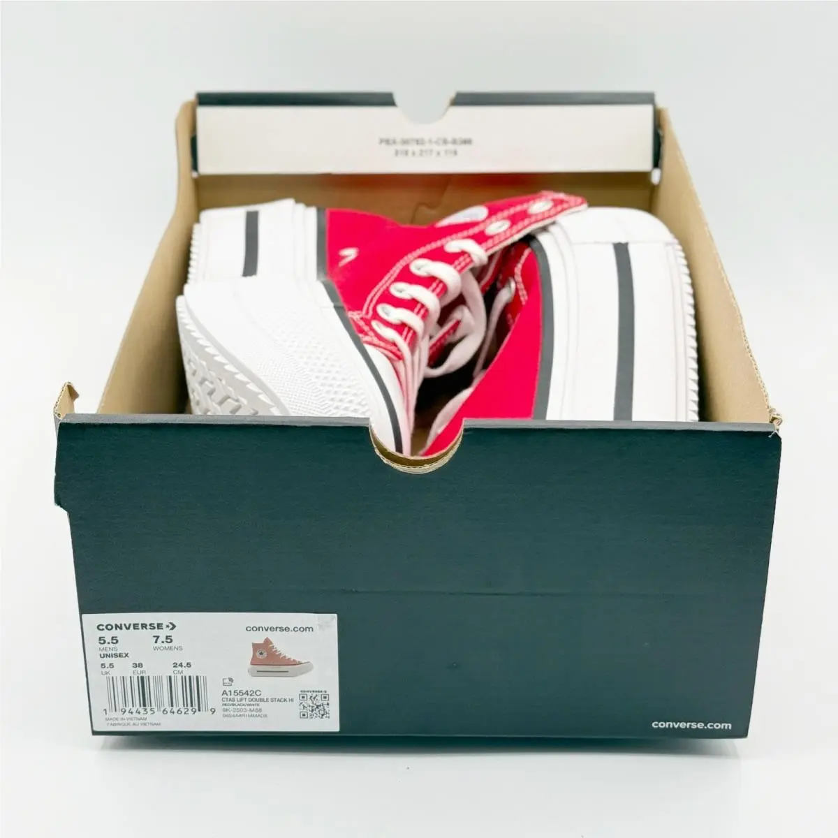 Converse shoes - Converse Chuck Taylor All Star Lift Double Stack Hi - Red 4
