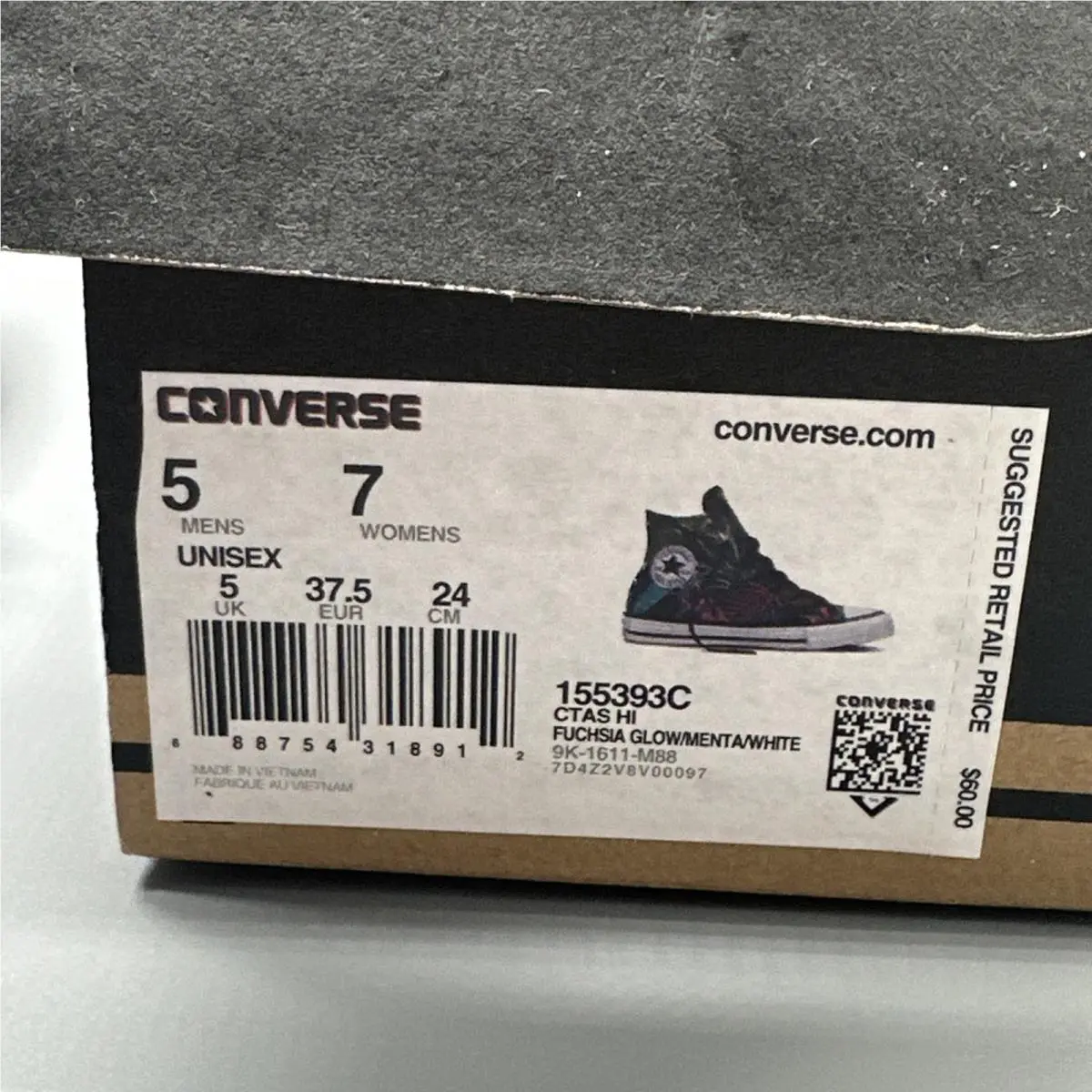 Converse shoes - Converse Chuck Taylor All-Star Hi - 155393C - Purple Fuchsia glow menta 4