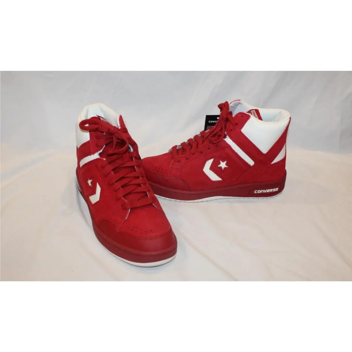 Converse Weapon Mid Red White Sneakers Men`s 9.5 Women 11 Retro Basketball